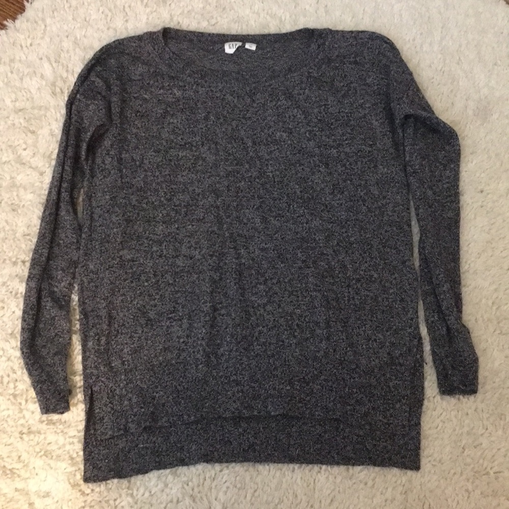 Black with white sweater.
